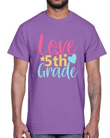fifth grade love 83#- fifth grade- Cotton Tee
