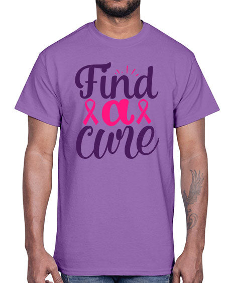 find a cure Style 12#- breast cancer- Cotton Tee
