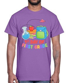 first day of first Grade 100#- first grade- Cotton Tee