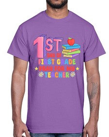 first day of first Grade 101#- first grade- Cotton Tee