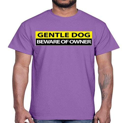 gentle dog funny t shirt 144#- dogs- Cotton Tee