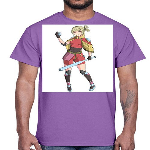 girl bring stick3#- anime- Cotton Tee