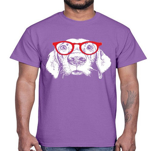 glass dog 145#- dogs- Cotton Tee