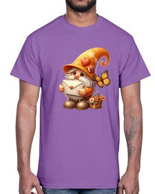 gnome with butterfly 09#- gnome- Cotton Tee
