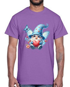 gnome with butterfly 28#- gnome- Cotton Tee