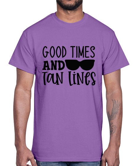 good times and tan lines Style 99#- summer- Cotton Tee