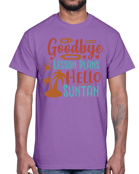 goodbye lesson plans hello summer 104#- summer- Cotton Tee