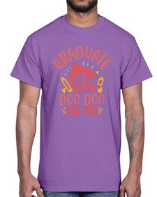 graduate shark doo doo doo doo 221#- graduation- Cotton Tee