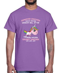 grumpy unicorn 147#- unicorn- Cotton Tee