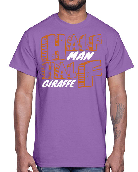 half man half giraffe- giraffee- Cotton Tee
