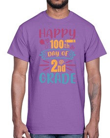 happy one hundredth day of second grade 249#- second grade- Cotton Tee