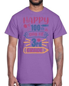happy th day of third grade 254#- third grade- Cotton Tee