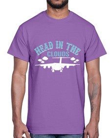 head in the clouds  18#- airplane- Cotton Tee