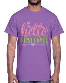 hello first grade 269#- first grade- Cotton Tee