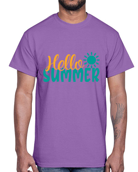 hello summer Style 98#- summer- Cotton Tee