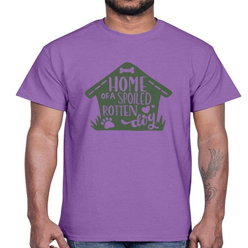 home of a spoiled rotten dog 155#- dogs- Cotton Tee