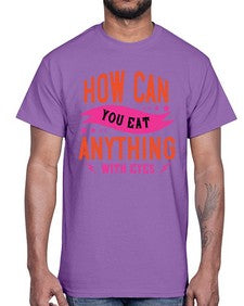 how can you eat anything with eyes 1064#- vegan- Cotton Tee