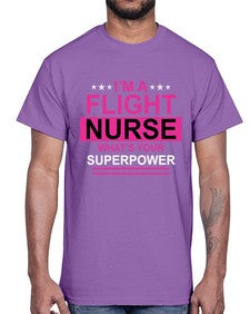 i am flight nurse what s 855#- nurse- Cotton Tee