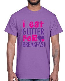 i eat glitter for breakfast 177#- unicorn- Cotton Tee