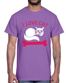 i love cat Style 55#- cats- Cotton Tee