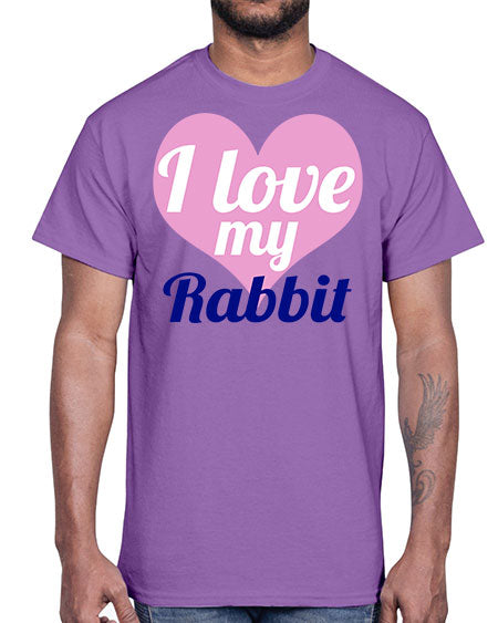 i love my rabbit- rabbit- Cotton Tee