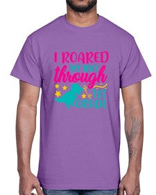 i roared my way through first grade 374#- first grade- Cotton Tee