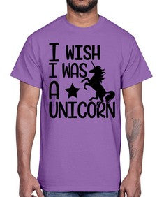 i wish i was a unicorn 213#- unicorn- Cotton Tee