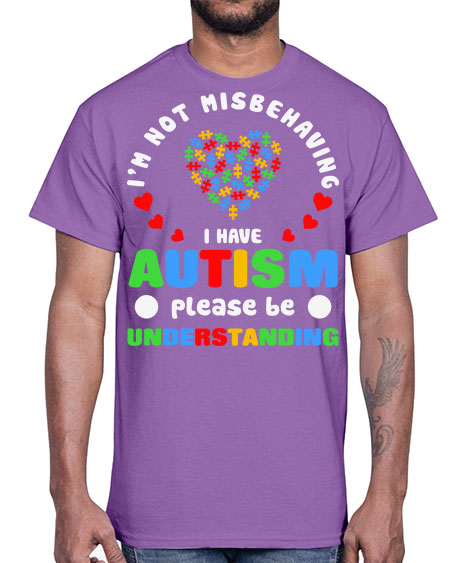 im not misbehaving i have 95#- autism- Cotton Tee