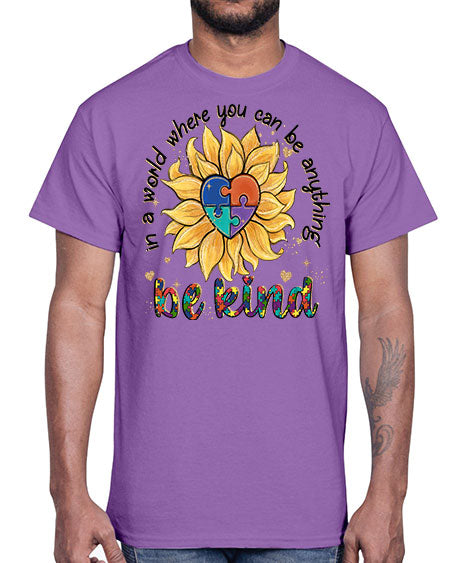 in a world where you can be anything- autism- Cotton Tee