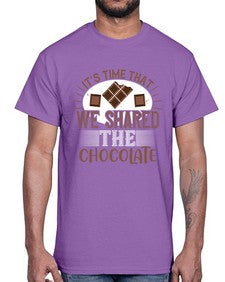 its time that we shared the chocolate 289#- chocolate- Cotton Tee
