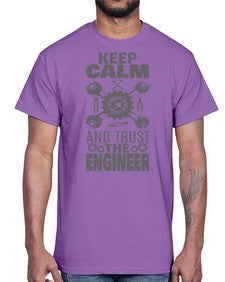 keep calm and trust the engineer 1023#- engineer- Cotton Tee