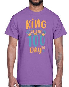 king of the th day 448#- one hundred days- Cotton Tee