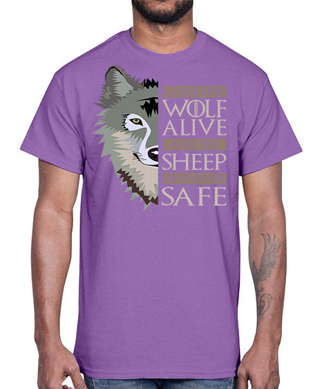 leave one wolf alive and the sheep are never safe- wolf- Cotton Tee