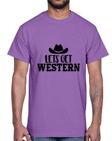 lets get western 723#- western- Cotton Tee