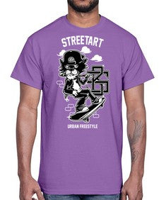 lets skate 726#- art pop art- Cotton Tee
