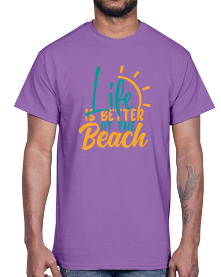 life is better at the beach Style 92#- summer- Cotton Tee