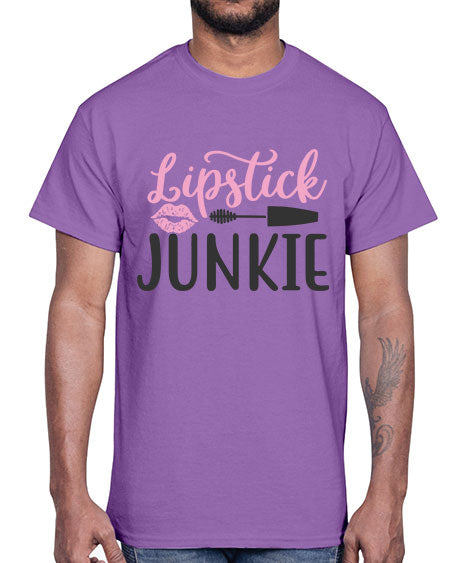 lipstick junkie Style 154#-makeup Cotton Tee