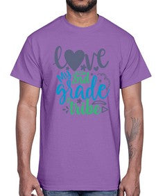 love my second grade tribe 522#- second grade- Cotton Tee