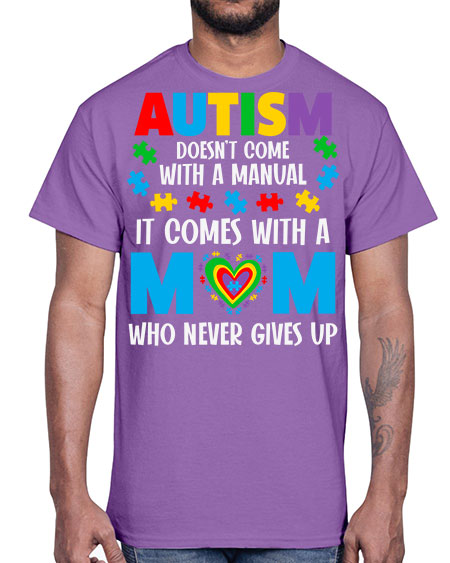 mom autism doesnt come with 103#- autism- Cotton Tee