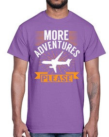 more adventures please  32#- airplane- Cotton Tee