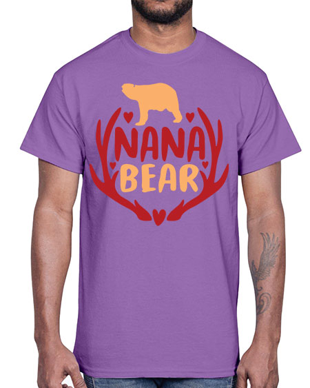 nana bear 195#- bears - animals- Cotton Tee