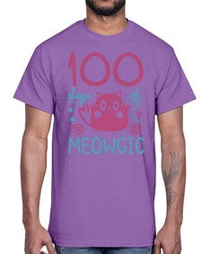one hundred days of meowgic 570#- one hundred days- Cotton Tee