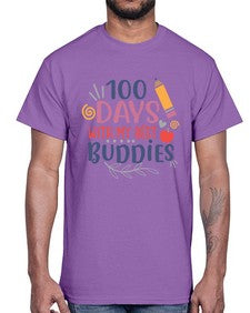 one hundred days with my best buddies 586#- one hundred days- Cotton Tee