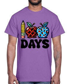 one hundredth day of school Apple 598#- one hundred days- Cotton Tee