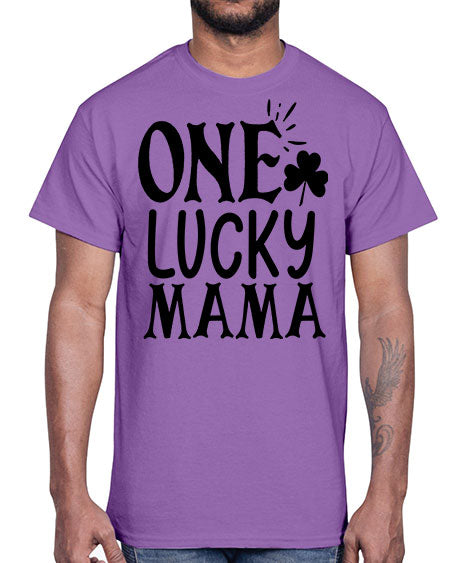 one lucky mama Style 34#- autism- Cotton Tee