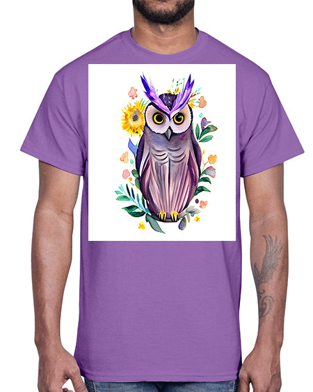 owl 7#- owl- Cotton Tee