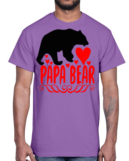 papa bear 205#- bears - animals- Cotton Tee