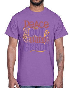 peace out third grade 645#- third grade- Cotton Tee