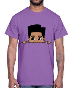 peekaboo boy 18#- black boys or men- Cotton Tee