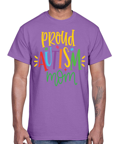 proud autism mom Style 35#- autism- Cotton Tee